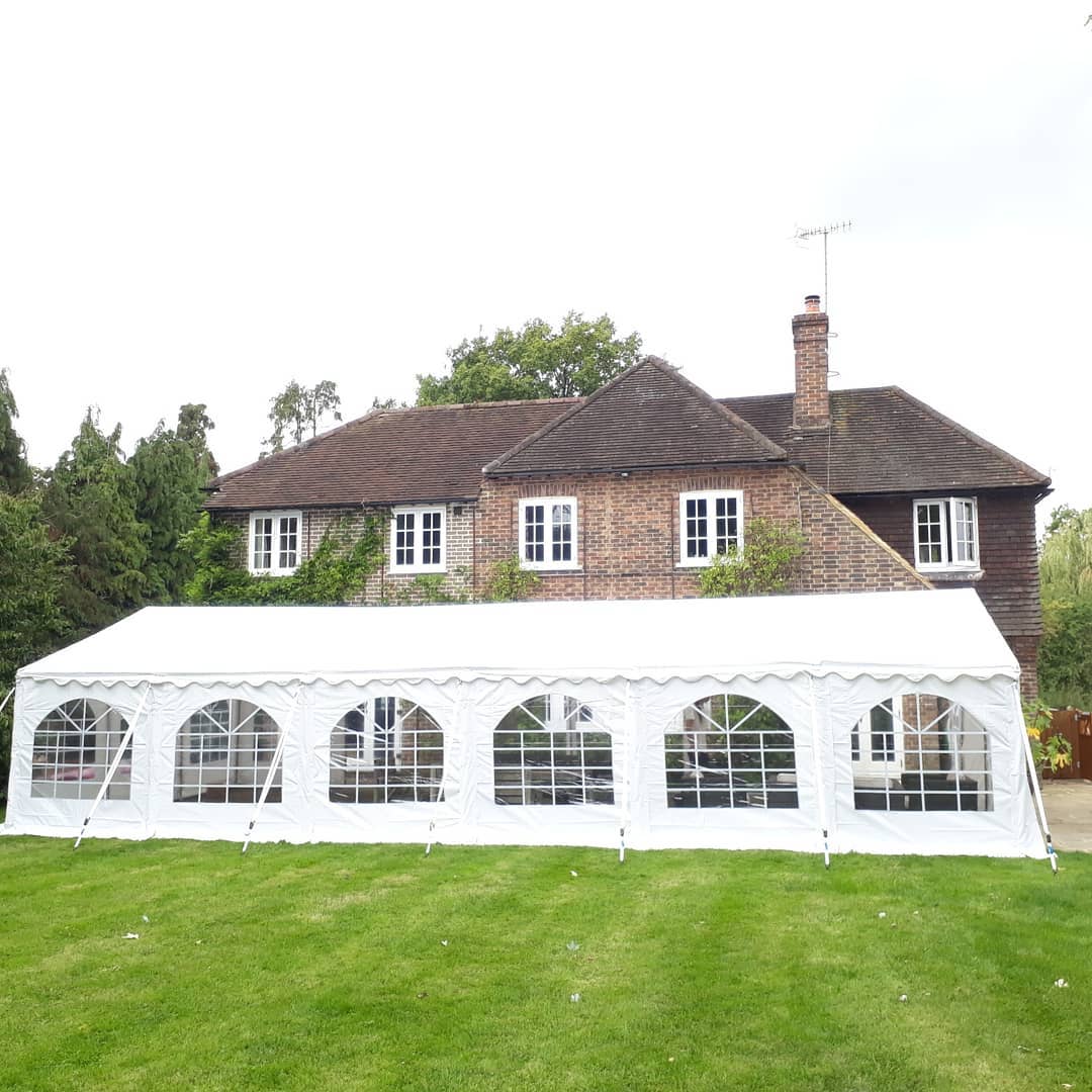 6x12m Commercial DIY Marquee attached to back of a house