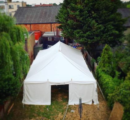 6x12m traditional marquee from above