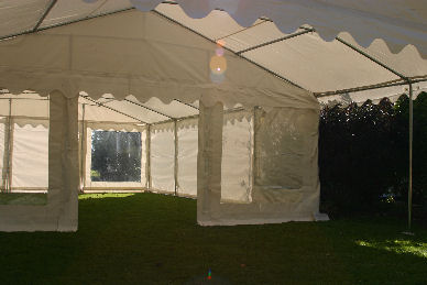 Inside marquee porch