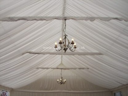 Pleated marquee roof linings